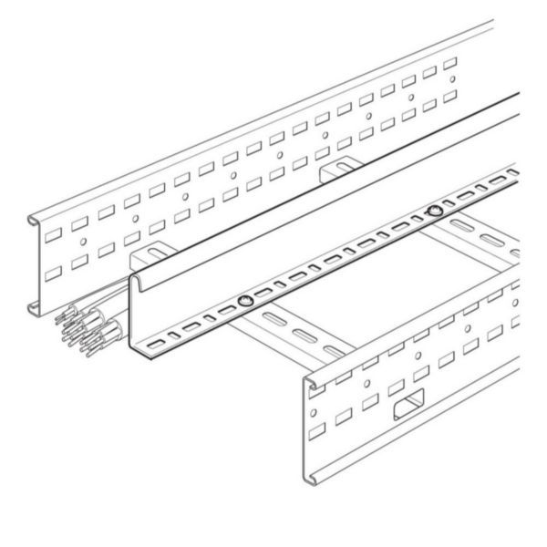 Legrand Swifts Extra Heavy Duty Hot Dip Galvanised Steel Cable Ladder Divider 118mm x 3m
