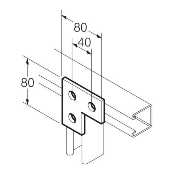 Legrand | SB600 | Swiftrack Hot Dip Galvanised Steel Channel L Bracket