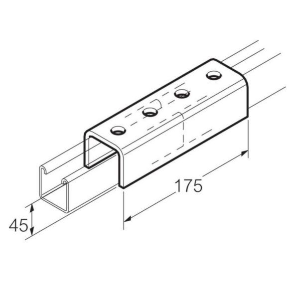 Legrand | SB651 | Swiftrack Hot Dip Galvanised Steel Deep Jointing Channel