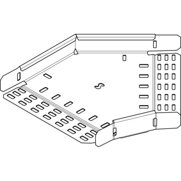 Legrand| SRFB90045G |Swifts Heavy Duty Hot Dip Galvanised Steel Cable Tray 45° Flat Bend 900mm x 50mm