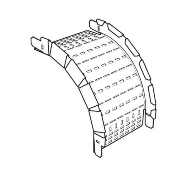 Legrand | SRFOR900G | Swifts Heavy Duty Hot Dip Galvanised Steel Cable Tray 90° Outside Riser 900mm x 50mm